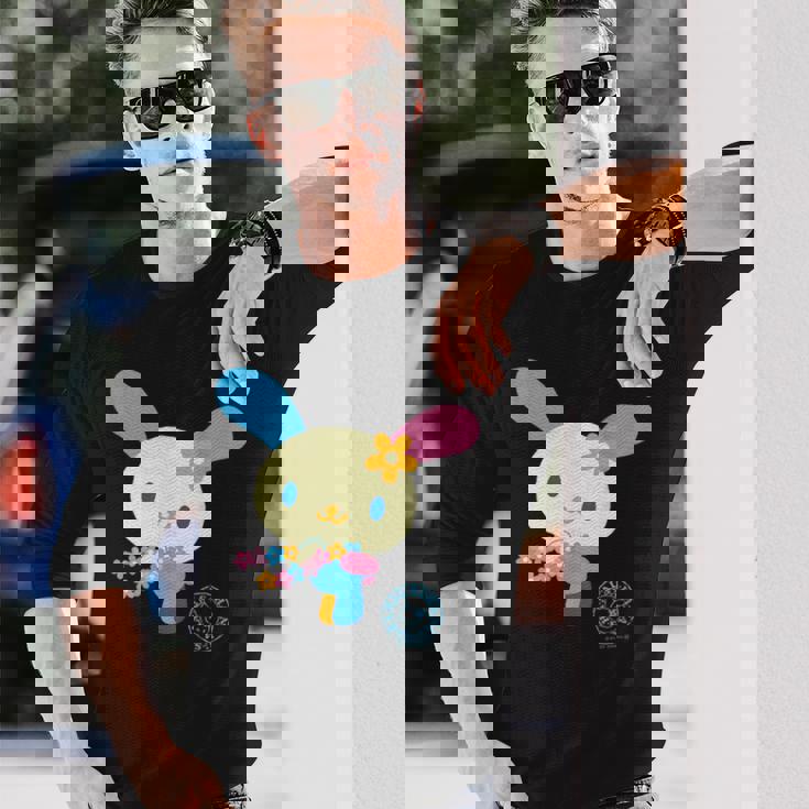 ウサハナ つながる 長袖Tシャツ 彼への贈り物