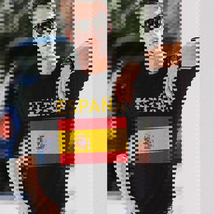 エスパーニャ ヴィンテージ スペイン国旗 スペインお土産 エスパーニャプライド 長袖Tシャツ 彼への贈り物