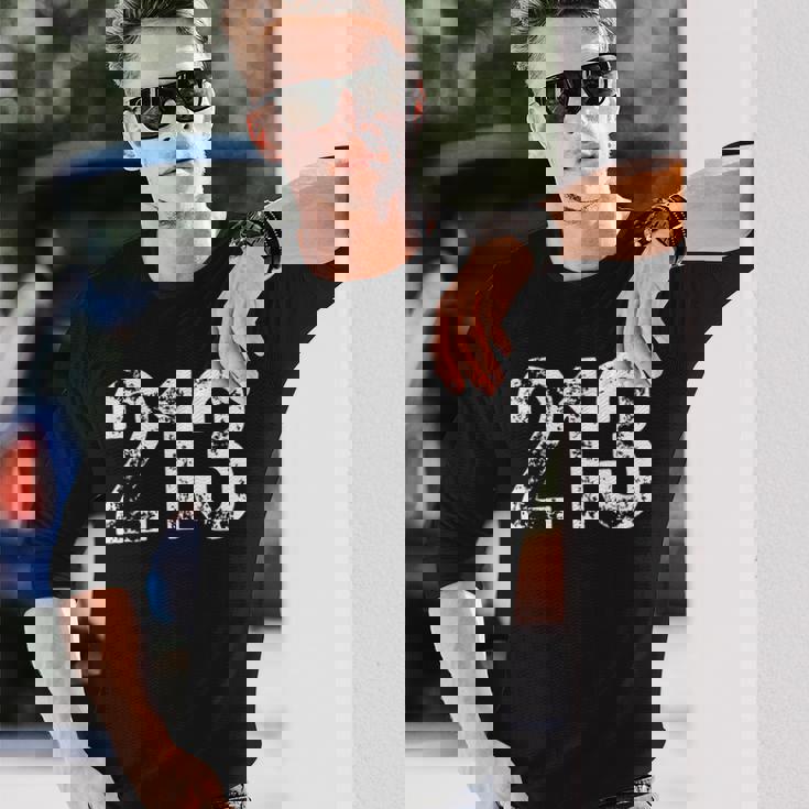 エリアコード 213 ロサンゼルス カリフォルニア La エリアコード Ca 213 長袖Tシャツ 彼への贈り物