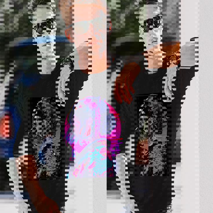 エレガントな芸者 日本の美デザインへのオマージュ 長袖Tシャツ 彼への贈り物