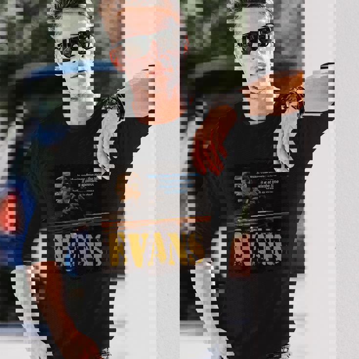 エヴァンス ジャズ 知恵 ピアニスト ミュージシャン 長袖Tシャツ 彼への贈り物