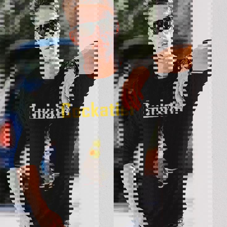 オカメインコ、オカメインコの飼い主のための面白いアイデア。 長袖Tシャツ 彼への贈り物