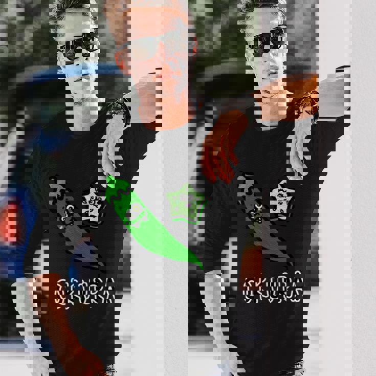 オクラさん 長袖Tシャツ 彼への贈り物