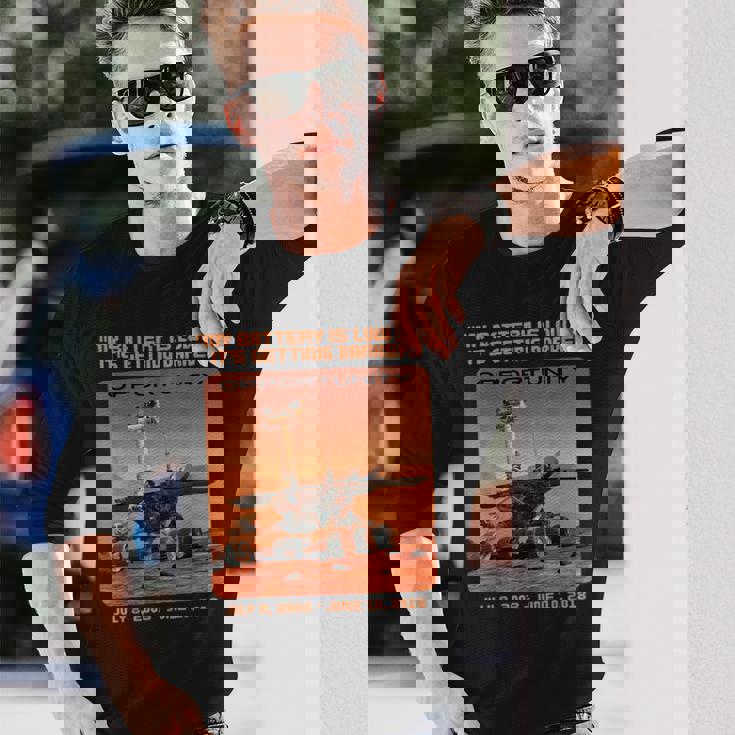 オポチュニティ 火星探査機 最後の言葉 長袖Tシャツ 彼への贈り物