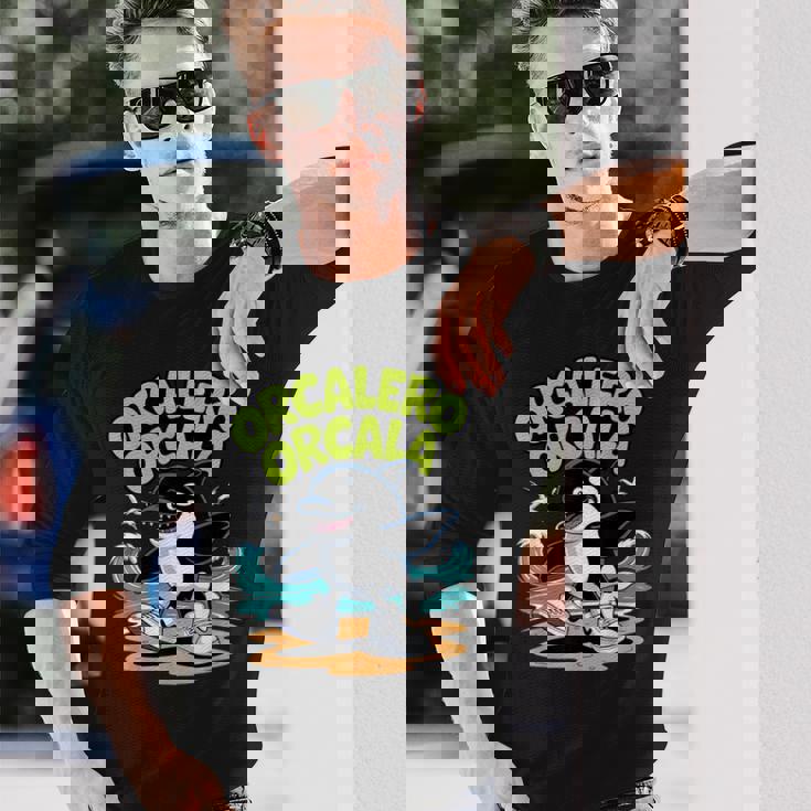 オルカレロ オルカラ イタリアンシャチ ブレイン ミーム 長袖Tシャツ 彼への贈り物