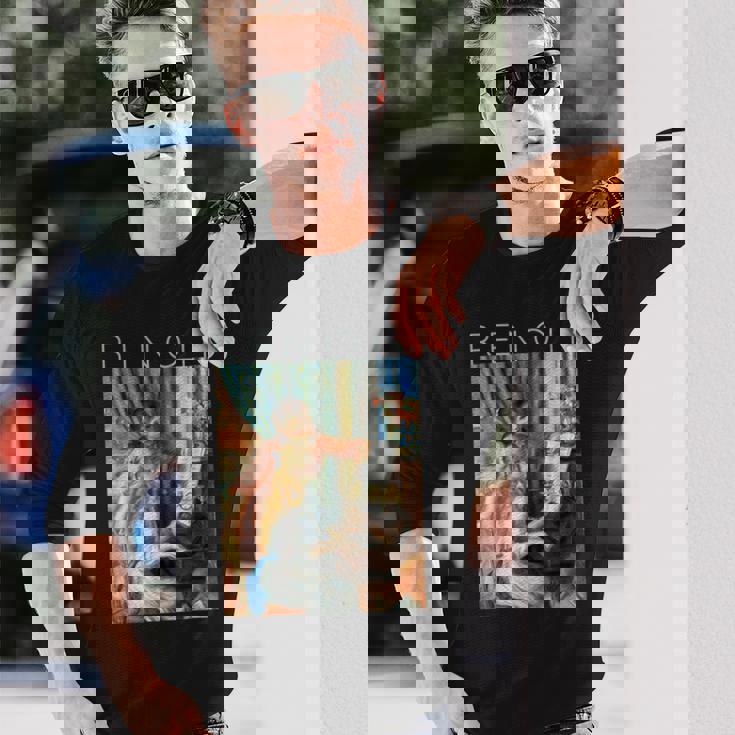 オーギュスト・ルノワール-ピアノに向かう二人の少女-ミュージシャン 長袖Tシャツ 彼への贈り物