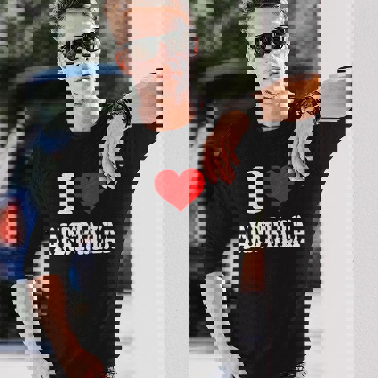 オーストラリア アイ・ハート・オーストラリア アイ・ラブ・オーストラリア 長袖Tシャツ 彼への贈り物