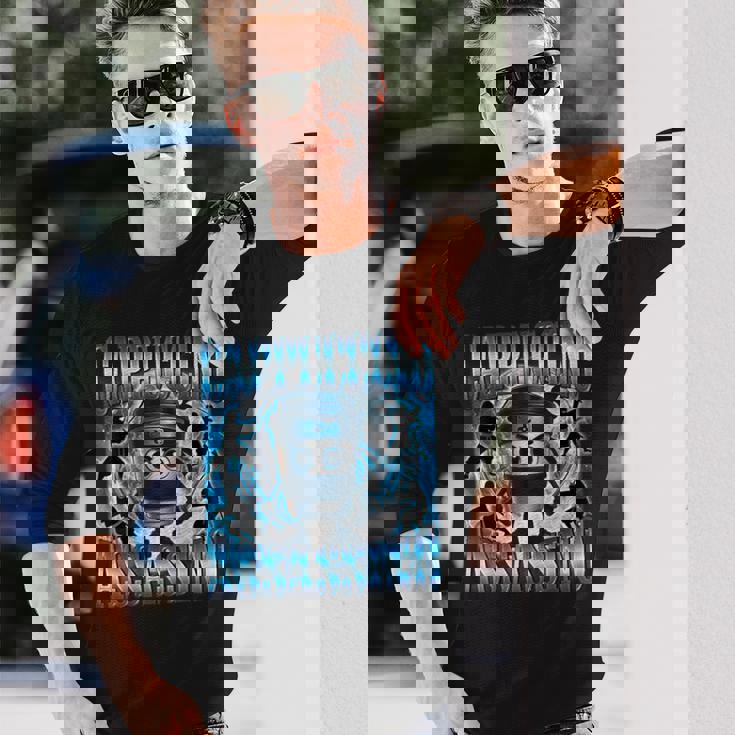 カプチーノ アサシーノ ファニー ミーム コーヒー イタリアン ブレイン 長袖Tシャツ 彼への贈り物