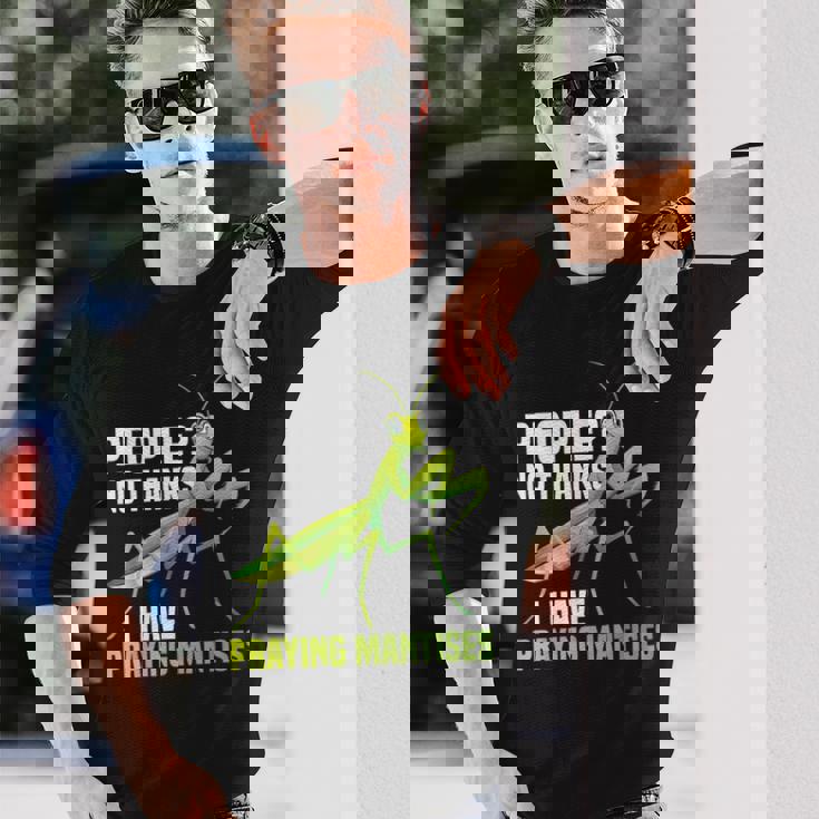 カマキリ 囲い 卵 虫 恋人 カマキリ 飼い主 長袖Tシャツ 彼への贈り物