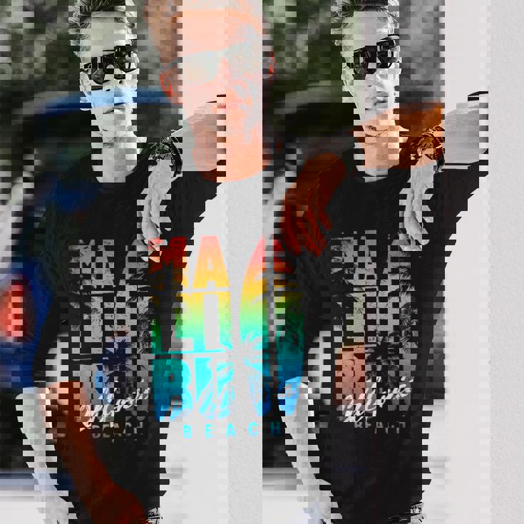 カリフォルニア州マリブビーチ 長袖Tシャツ 彼への贈り物