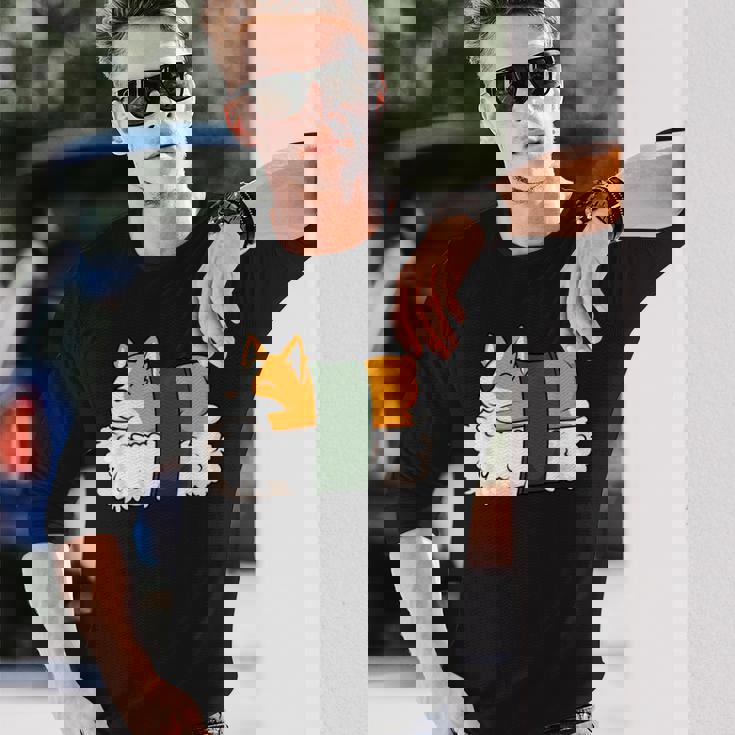 カワイイ かわいい 寿司 コーギー コーギー好き 長袖Tシャツ 彼への贈り物