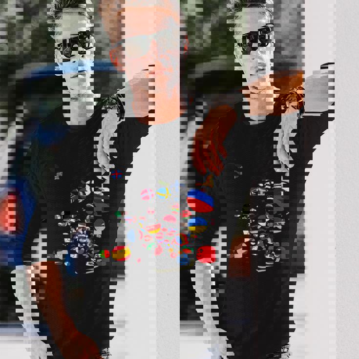 カントリーボール ヨーロッパ 面白い 長袖Tシャツ 彼への贈り物