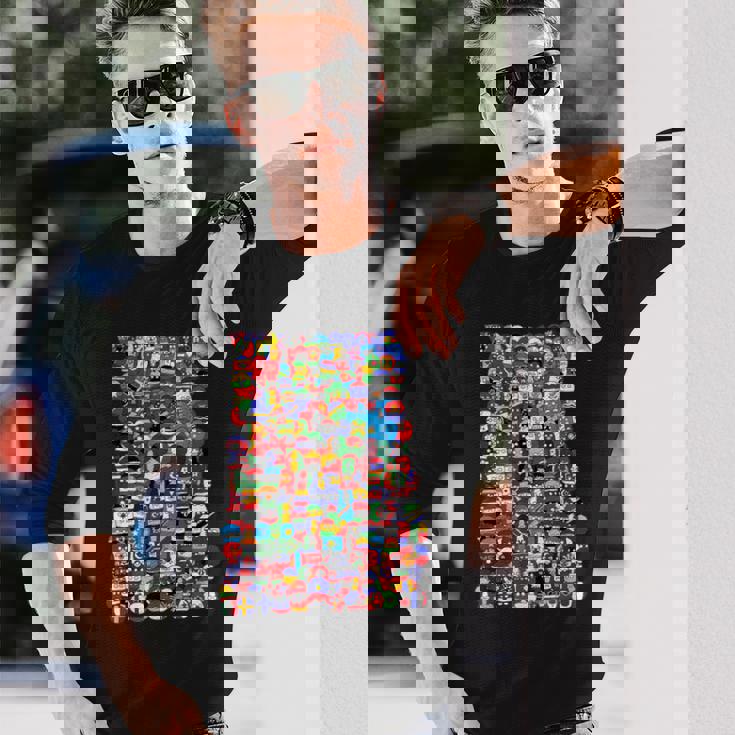 カントリーボール 世界の旗 長袖Tシャツ 彼への贈り物