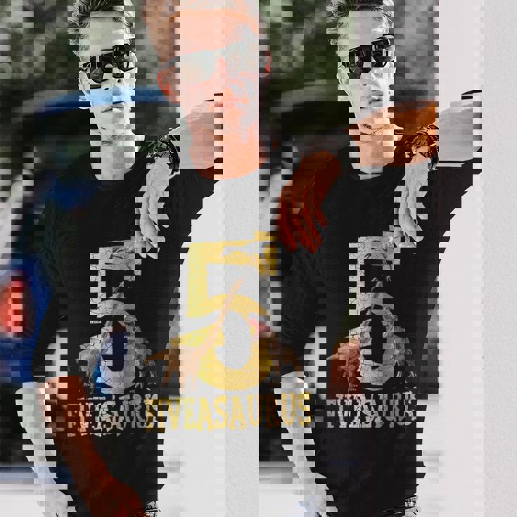 キッズ Tレックス 恐竜 誕生日パーティー装飾 5歳の誕生日 男の子 恐竜 長袖Tシャツ 彼への贈り物