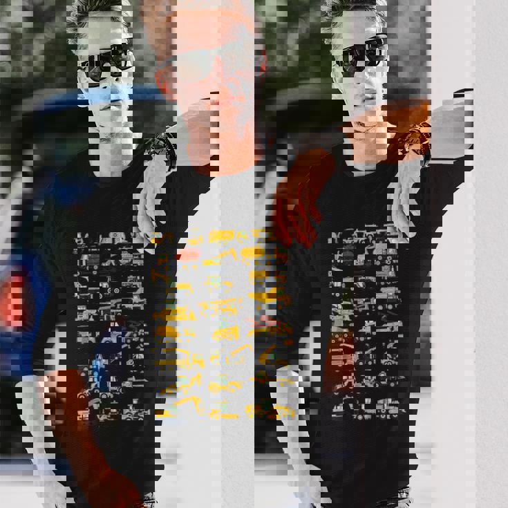 キッズ 建設車両 男の子 コンクリートミキサー クレーン 長袖Tシャツ 彼への贈り物