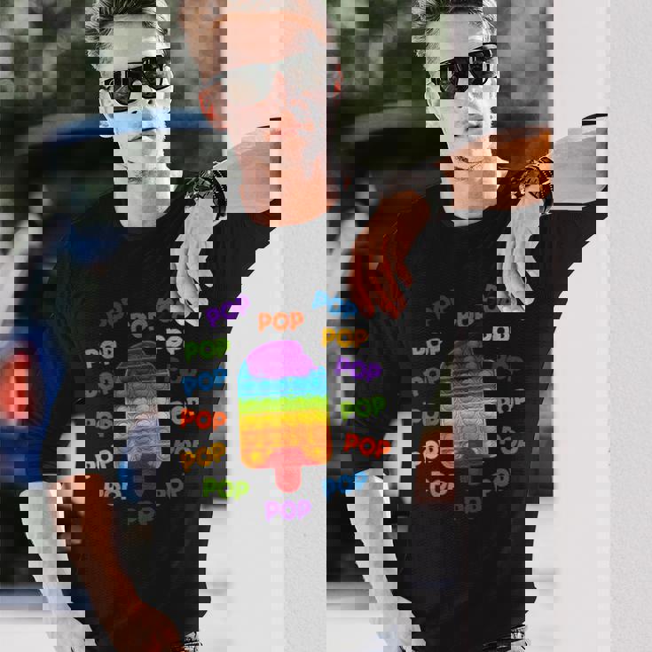 キッズポッププッシュ&ポップポップポップポップadhdストレス解消おもちゃ 長袖Tシャツ 彼への贈り物