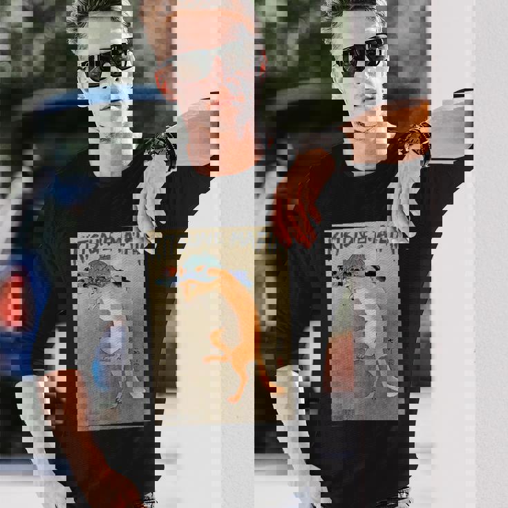 キツネマフィア アニメ 九尾狐魂 浮世絵 日本語 長袖Tシャツ 彼への贈り物