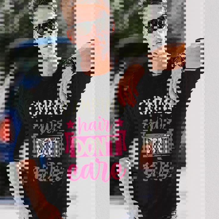 キャンピングヘア Don't Care 長袖Tシャツ 彼への贈り物