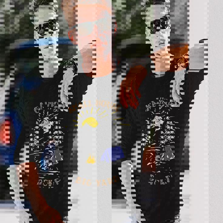 キャンプ スモールハウス ビッグヤード 山岳 キャンプファイヤー テント キャンプ 長袖Tシャツ 彼への贈り物