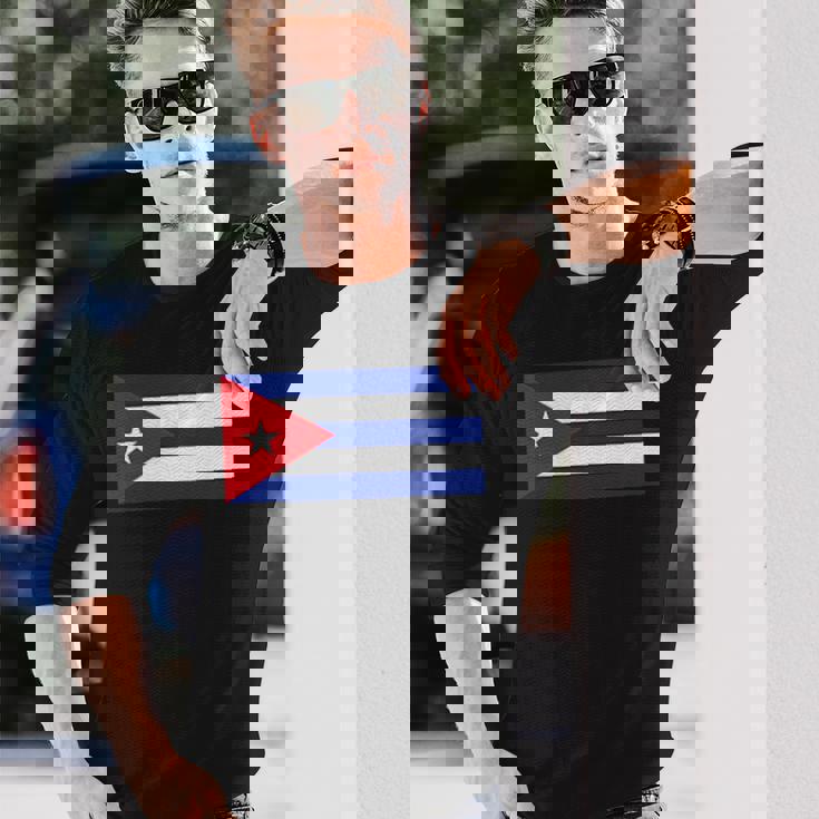 キューバ国旗 長袖Tシャツ 彼への贈り物