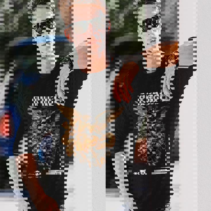 キリスト教大天使 長袖Tシャツ 彼への贈り物