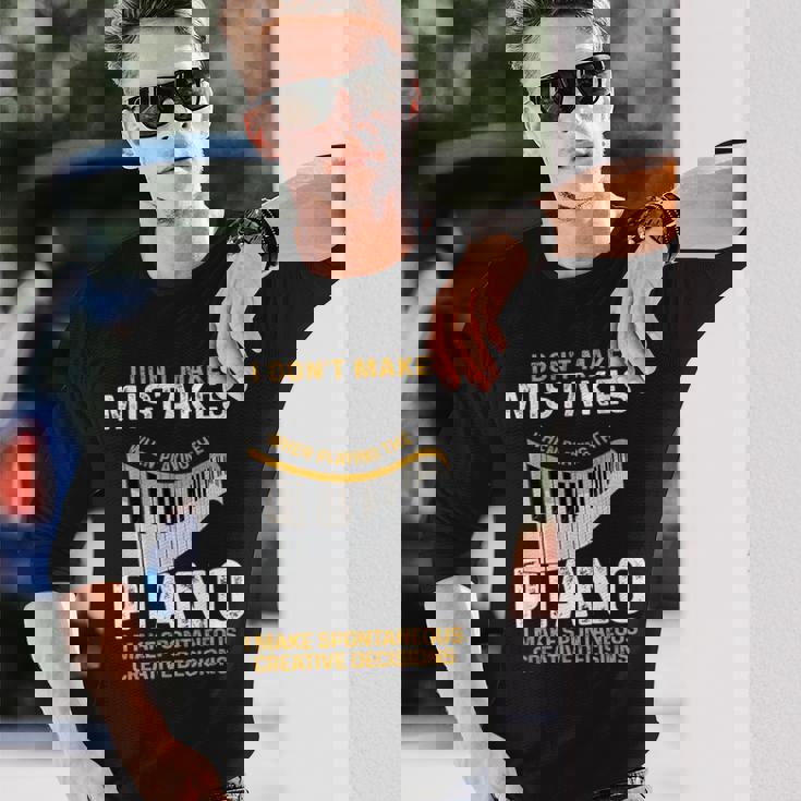 キーボード ピアニスト 面白い 音楽 ミュージシャン ピアノ奏者 恋人 長袖Tシャツ 彼への贈り物