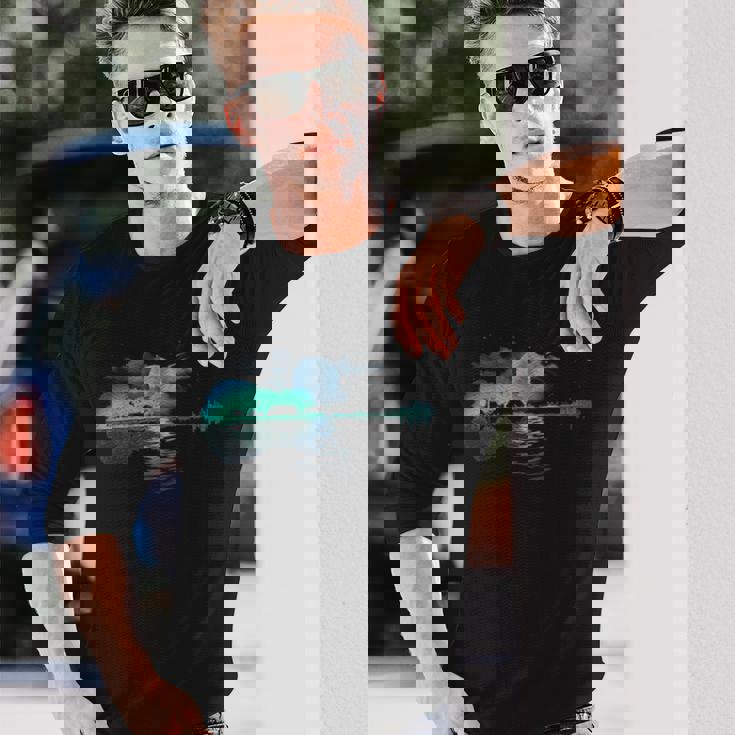 ギター レイクリフレクションズ レイクシャドウ 音楽 アコースティックギター 長袖Tシャツ 彼への贈り物