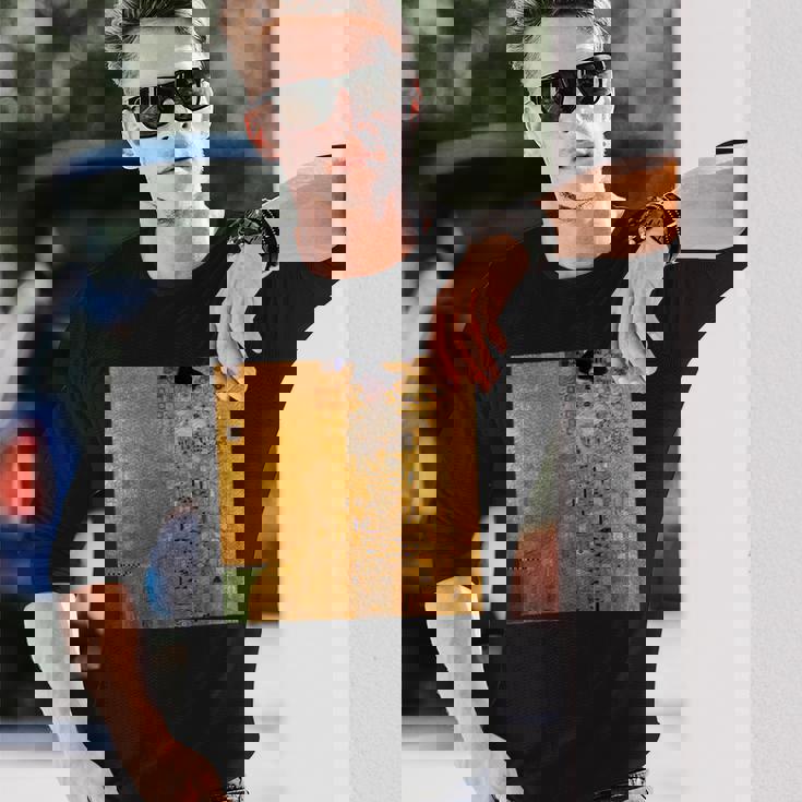 クリムトポートレートアート 長袖Tシャツ 彼への贈り物