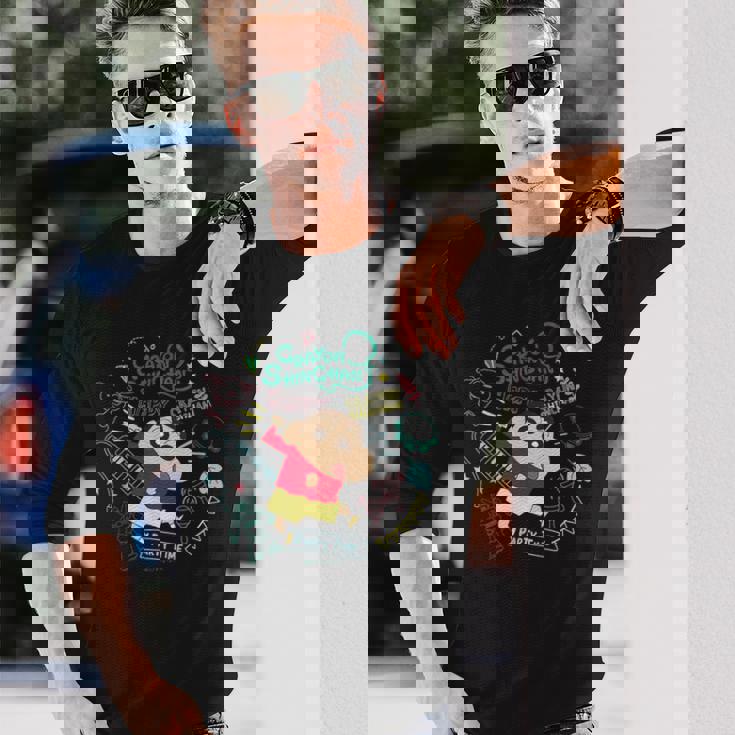 クレヨンしんちゃん しんちゃんと楽器のパーティタイム 長袖Tシャツ 彼への贈り物