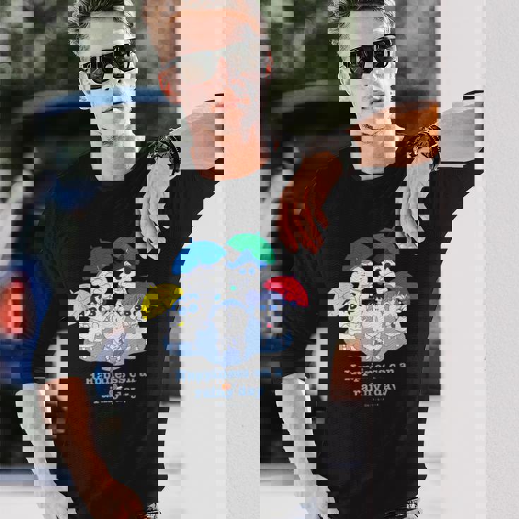 クレヨンしんちゃん カスカベ防衛隊 雨の日 長袖Tシャツ 彼への贈り物