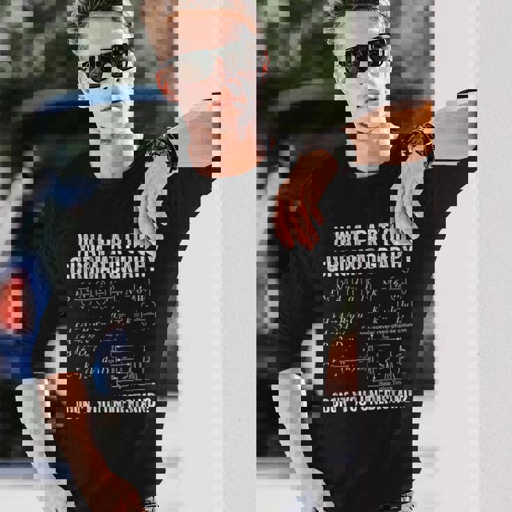 クロマトグラムとフォーミュラでクロマトグラフィーを理解する 長袖Tシャツ 彼への贈り物