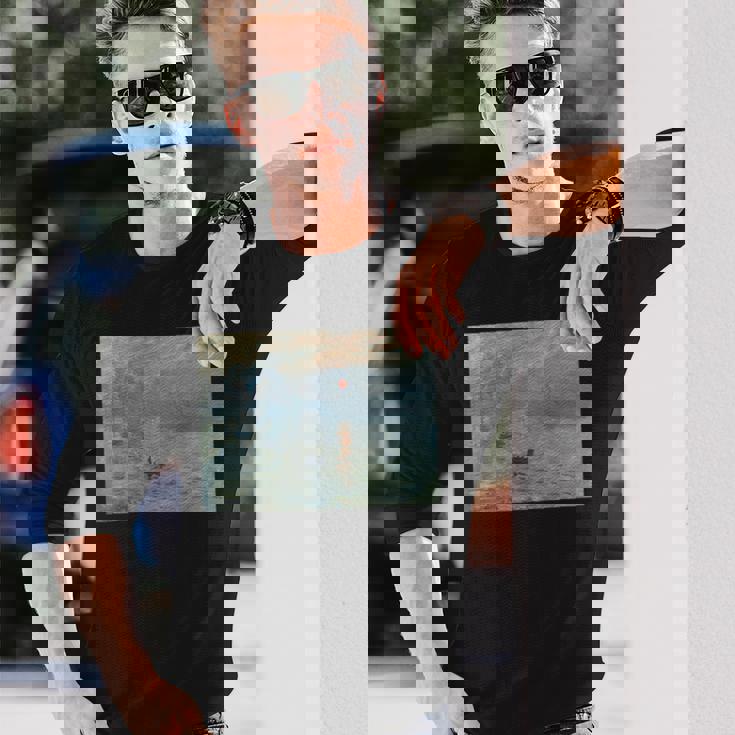 クロード・モネの印象、ソレイユ・レヴァント レトロtシャツ 長袖Tシャツ 彼への贈り物