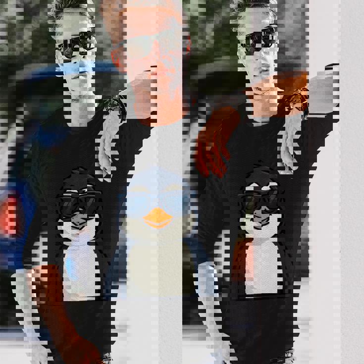 クールサングラス ペンギン 夏 長袖Tシャツ 彼への贈り物