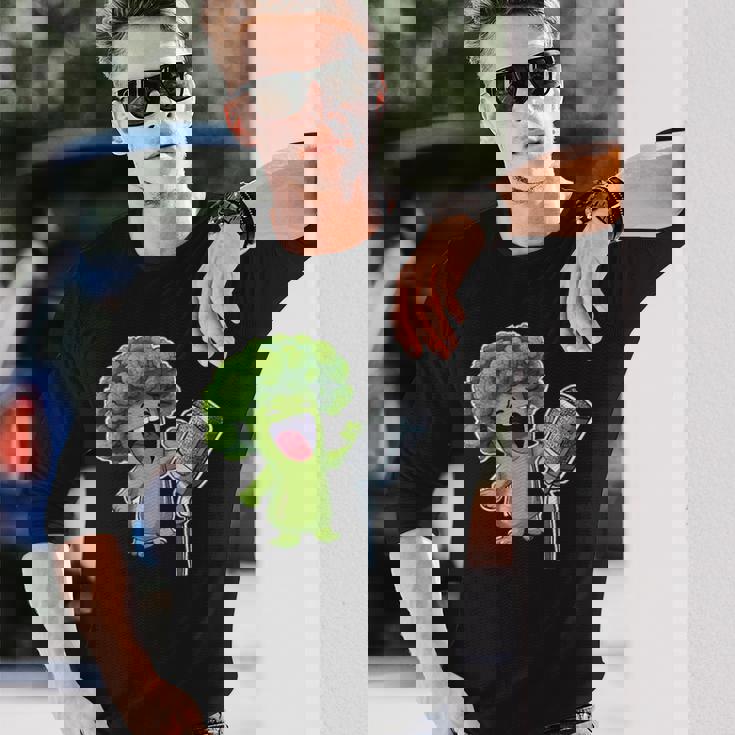 クールブロッコリー ベジタリアン ビーガン ベジタブルフード メンズ レディース 長袖Tシャツ 彼への贈り物