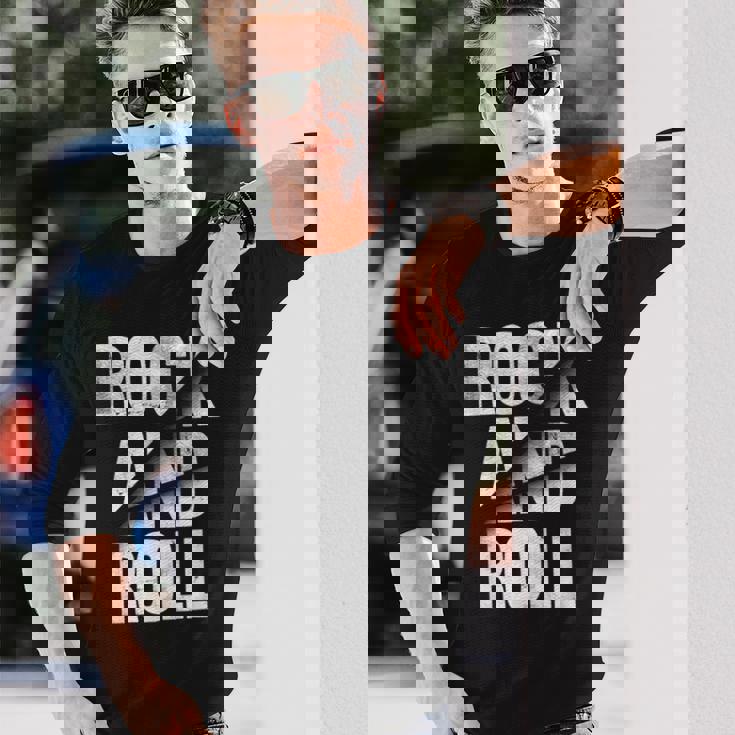 クールヴィンテージロックンロールtシャツ ブラック ミュージックロックンロール 長袖Tシャツ 彼への贈り物