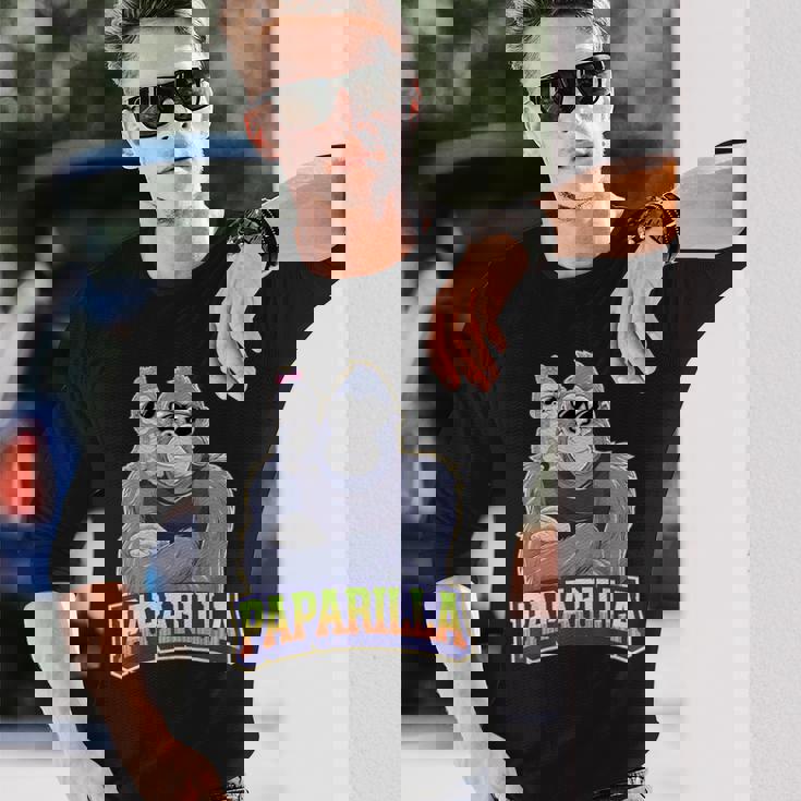 クール・パパ・ゴリラ 父娘ゴリラ 長袖Tシャツ 彼への贈り物