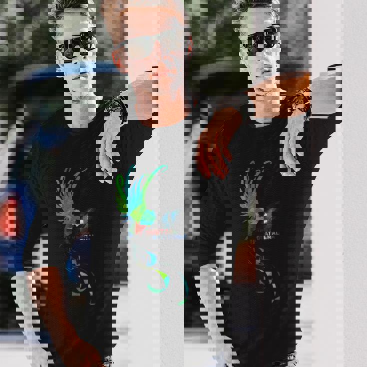 グアテマラ国立鳥 ケツァル 長袖Tシャツ 彼への贈り物