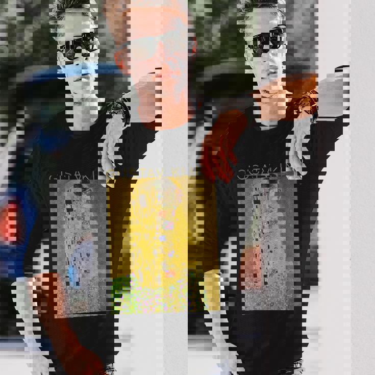 グスタフ・クリムト The Kiss アーティスト向け 長袖Tシャツ 彼への贈り物