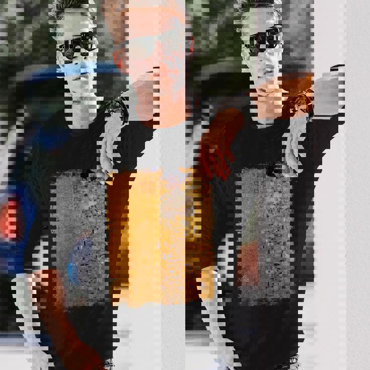 グスタフ・クリムト作「金の女」 名画の数々 長袖Tシャツ 彼への贈り物