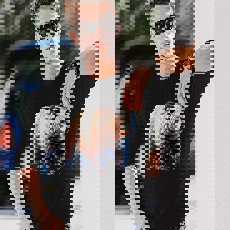 グリズリーベア×ヒグマ 長袖Tシャツ 彼への贈り物