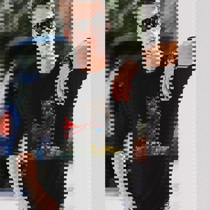 ケアンテリア犬 ケアンテリア 長袖Tシャツ 彼への贈り物