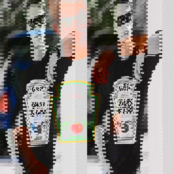 ケチャップ ハロウィン 2024 コスチューム ファミリー お揃い マスタード グループ 長袖Tシャツ 彼への贈り物