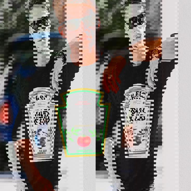 ケチャップ ハロウィン 2024 コスチューム マスタード 調味料 長袖Tシャツ 彼への贈り物