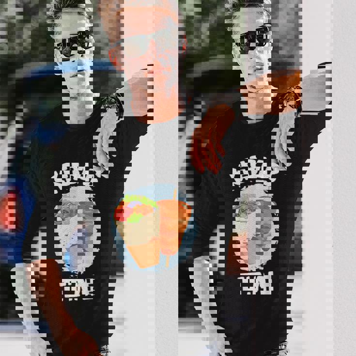 ケバブタイム おいしい焼き肉 トルコ ケバブ 長袖Tシャツ 彼への贈り物