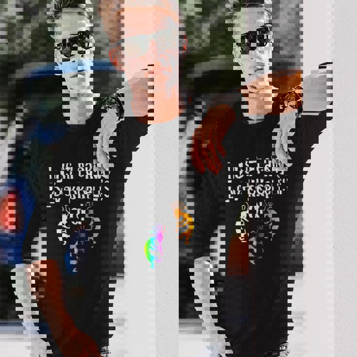 ココペリtシャツ ネイティブアメリカン タトゥースタイル ココペリ 長袖Tシャツ 彼への贈り物