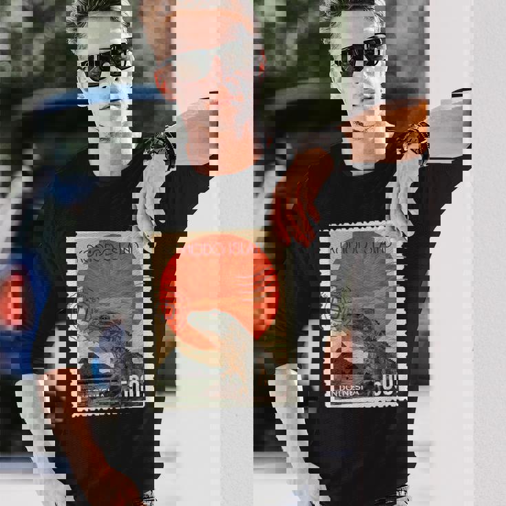 コモド島インドネシアコモドドラゴン 長袖Tシャツ 彼への贈り物