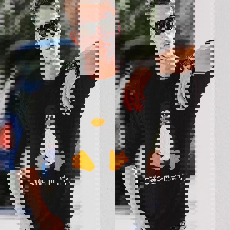 コンピューター -Udo Rm -Rf Tux Linux ペンギン プログラマー 長袖Tシャツ 彼への贈り物