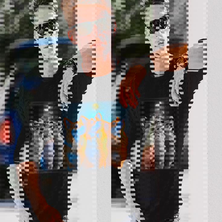 コーギー 面白いtシャツ 犬 かわいい メンズ 子供 おもしろ 服 雑貨 グッズ ネタ わんこ イヌ 長袖Tシャツ 彼への贈り物