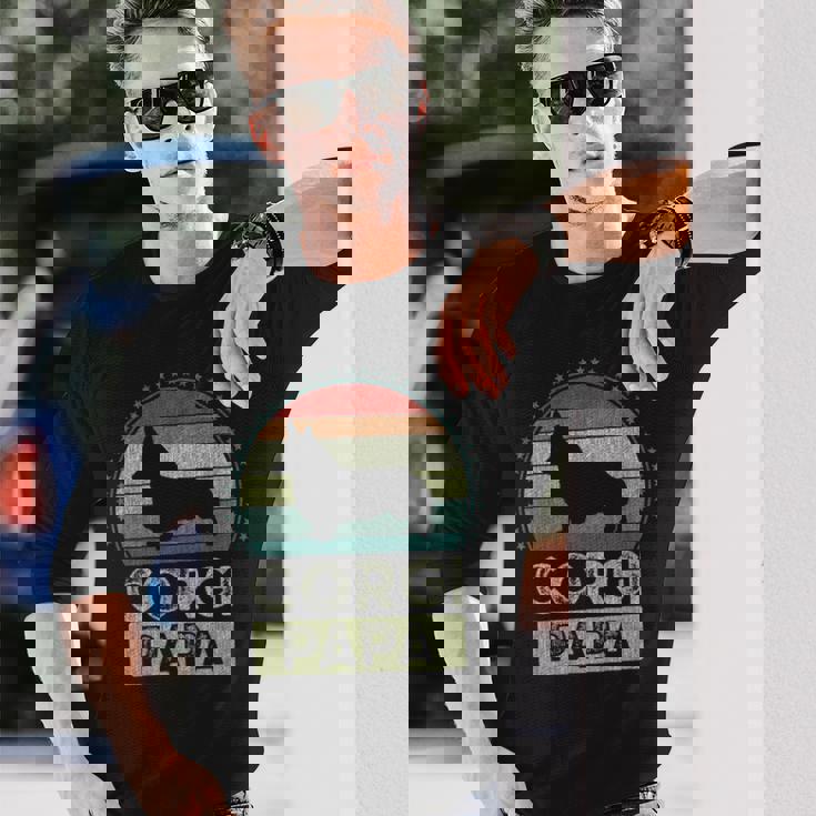 コーギー・パパ 父の日 ウェルシュ・コーギー 長袖Tシャツ 彼への贈り物