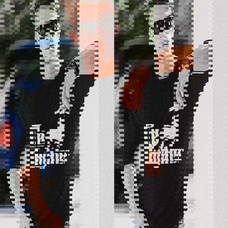 コーギー犬のお父さん犬のお父さん面白い犬愛好家 長袖Tシャツ 彼への贈り物